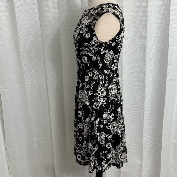 Cardalite Petite Women's Sleeveless Lace Black & White Floral Tank Dress Size PM - Picture 6 of 8